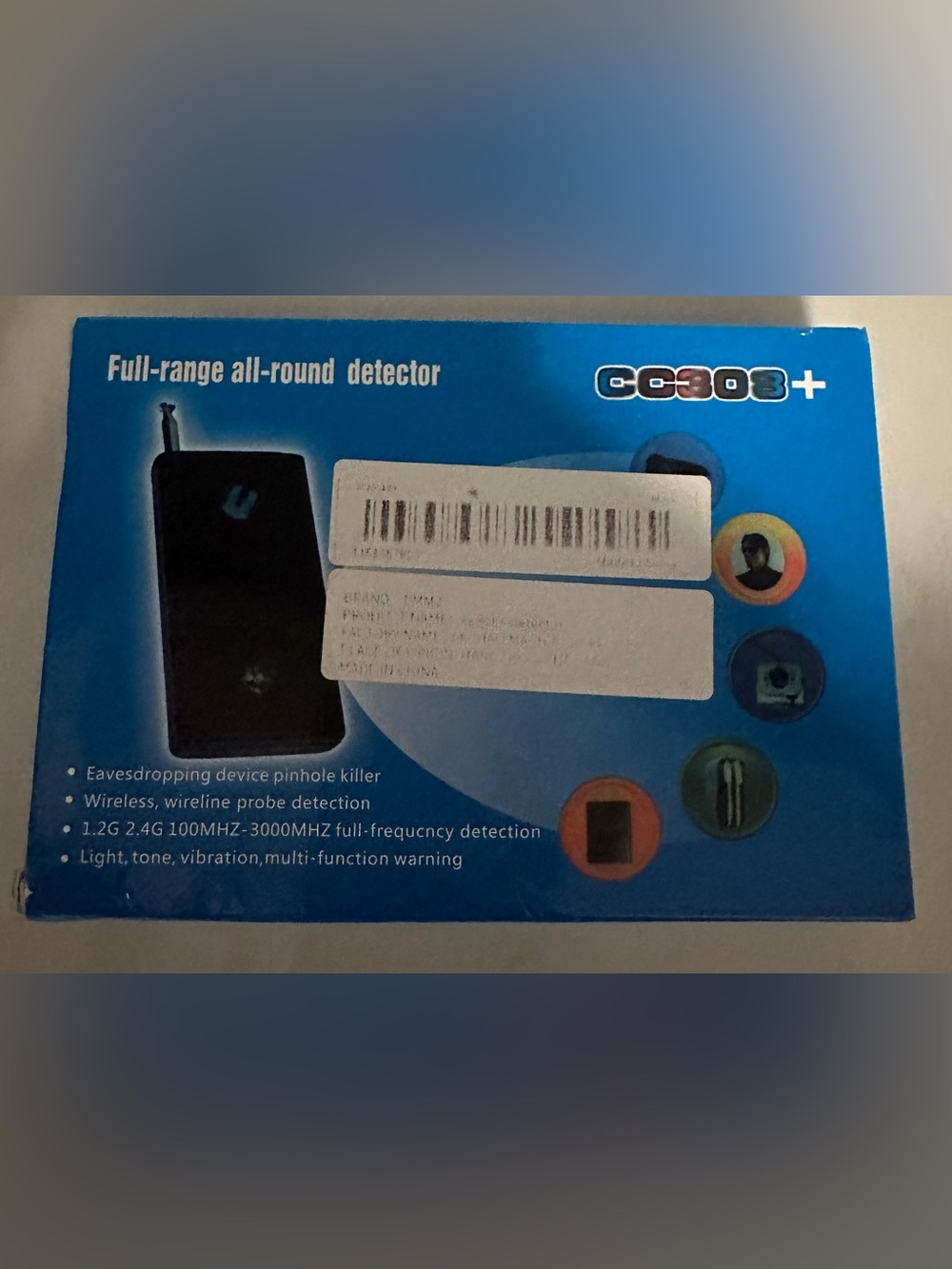 CC308 All-Round Detector for finding small hidden cameras in hotels
